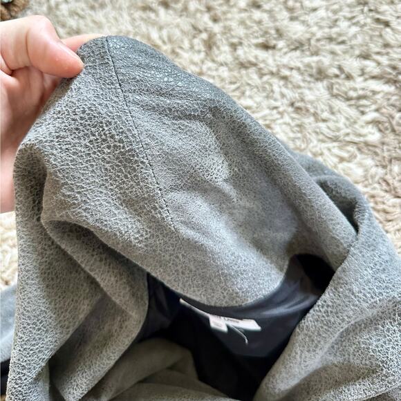 Helmut Lang Gray Lamb Leather Biker Moto Jacket Asymmetrical Women’s Size XS-S - Picture 6 of 15